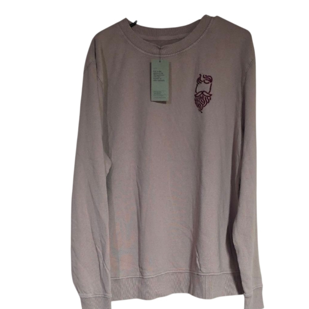 Goodfellow & Co Light Tan Sweatshirt with Maroon Design